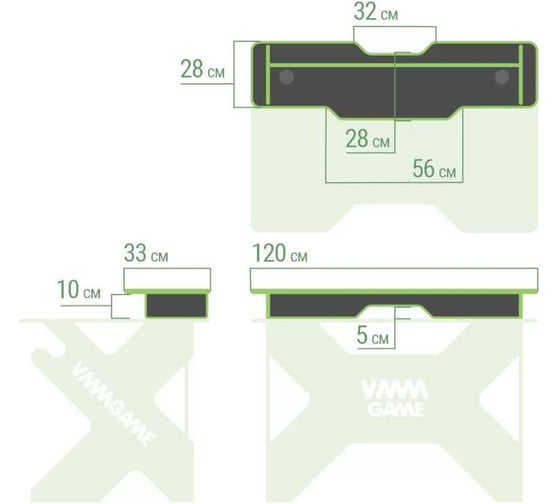 Подставка для монитора и акустической системы VMMGame BASE 120 DARK PURPLE BS-2BPU