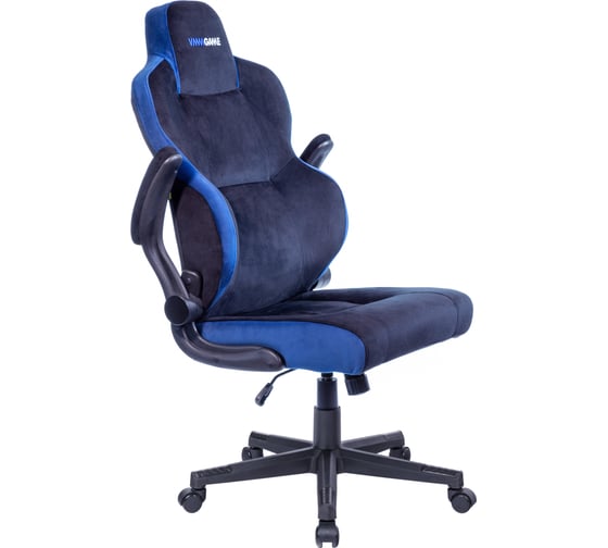 Игровое компьютерное кресло VMMGame UNIT, велюр, черно-синий XD-A-VRBKBE