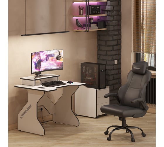 Игровой компьютерный стол VMMGame ONE LIGHT 100 BLACK TL-1-WEBK