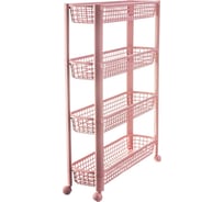 Полка IDEA узкая на колёсах 4 секции белый М 2719