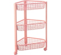 Полка IDEA угловая ЕВРО на колесах 3 секции белый М 2756