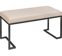 Банкетка GreenWeen OMEGA MINI, черная, экокожа Light Beige GW-OMEGAMINI-LEA-850B