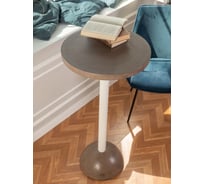 Барный стол Мелодия Света из бетона Bowl 950-500 BRN+WT 000059820