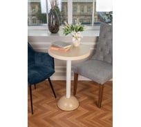 Обеденный стол Мелодия Света из бетона Bowl 750-500 BG+WT 000059798