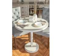 Обеденный стол Мелодия Света из бетона Flat 750-800 WT+WT 000059749