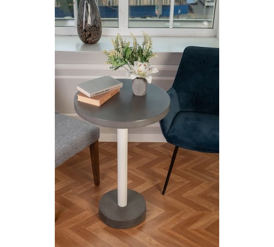 Обеденный стол Мелодия Света из бетона Flat 750-500 GT+WT 000059742 1