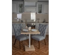 Обеденный стол Мелодия Света из бетона Unit 750-700 BG+WT 000059909