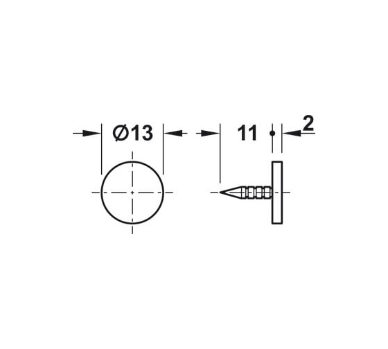 Магнитная защелка Hafele белая, 2-3 кг 246.43.758