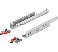Направляющие полного выдвижения Hafele Matrix runners UM A soft-close, штифт, 450 мм 433.03.185