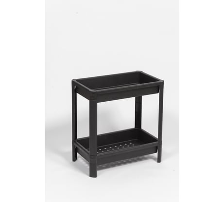 Этажерка Violet VIKEA широкая, 2-х ярусная, черная 781207