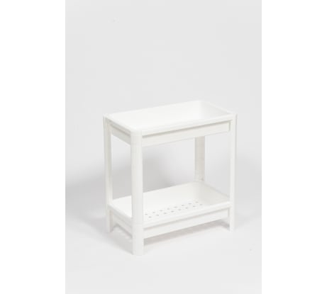 Этажерка Violet VIKEA широкая, 2-х ярусная, белая 781206