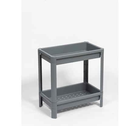 Этажерка Violet VIKEA широкая, 2-х ярусная, серая 781218