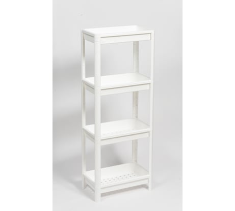 Этажерка Violet VIKEA широкая, 4-х ярусная, белая 781406