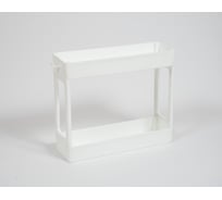 Узкая этажерка Violet 2-х ярусная, белая 760206