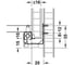 Направляющие Hafele Matrix runners UM S25 self-close, штифт, 500 мм 433.08.150 2