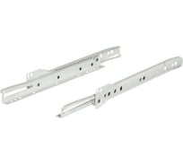 Роликовые направляющие Hafele Matrix runners S25 250 мм, коричневый, 25 кг, белая RAL9010 423.08.726
