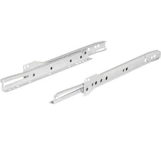 Роликовые направляющие Hafele Matrix runners S25 250 мм, коричневый, 25 кг, белая RAL9010 423.08.726
