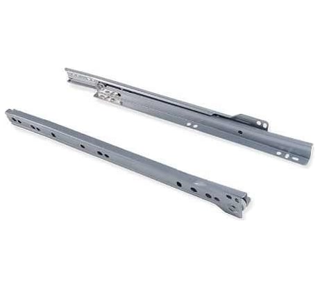 Роликовые направляющие Hafele Matrix runners S25 450 мм, серый RAL9006 423.37.514