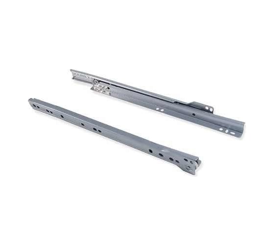 Роликовые направляющие Hafele Matrix runners S25 450 мм, серый RAL9006 423.37.514