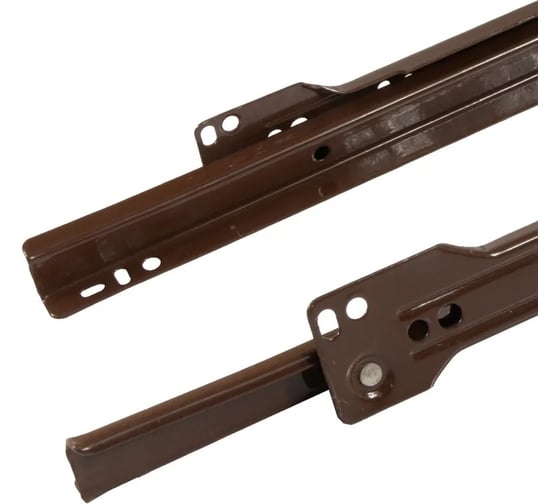 Роликовые направляющие Hafele Matrix runners S25 600 мм, коричневый, 25 кг 423.08.161 1