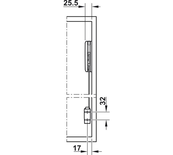 Механизм Hafele FREE Fold левый G5fo 710-790 мм/8,7-17,2 кг 372.37.453