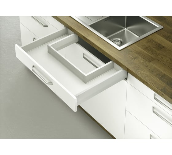 Боковины Hafele Matrix box P 92/350 мм, серебристый 513.00.922