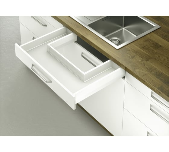 Боковины Hafele Matrix box P 92/350 мм, серебристый 513.00.922