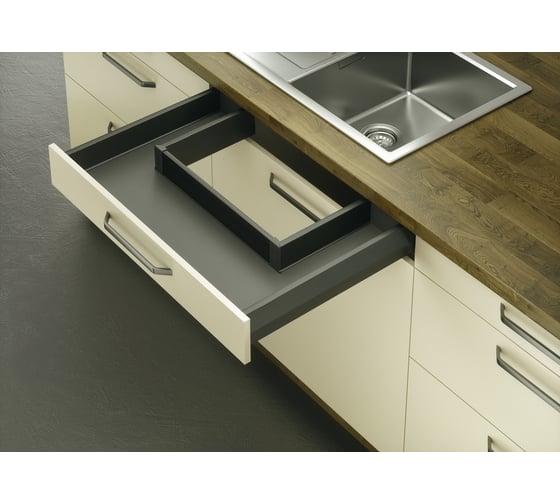 Боковины Hafele Matrix box P 92/500 мм, серый 513.00.525