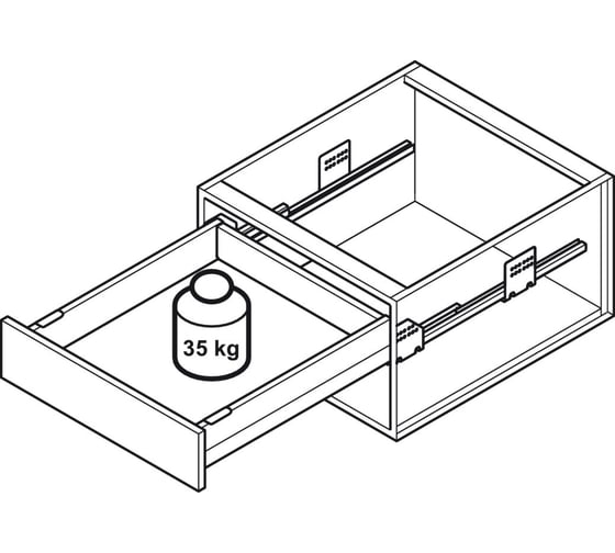 Комплект выдвижных ящиков Hafele Matrix box S35 серый, 120x450 мм SOFT C 552.54.694
