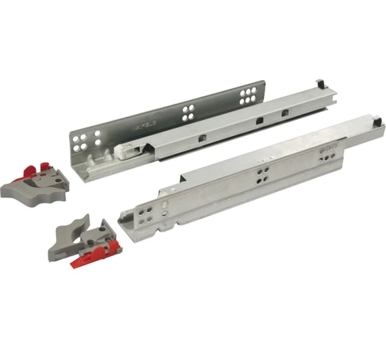Направляющие Hafele Matrix runners UM A30 полного выдвижения, 16-19 мм, soft-close, 450 мм 433.10.545