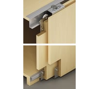 Комплект фурнитуры Hafele Slido F-Line41 50A 3 двери нижний профиль в торец 402.54.001