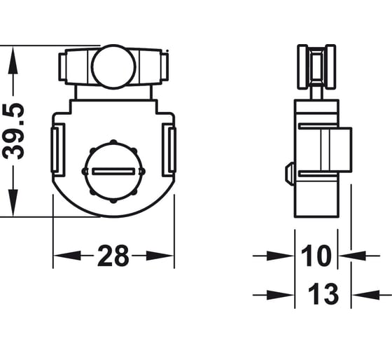 Ходовой ролик на вкладные двери Hafele Slido F-Line11 12A 404.73.321