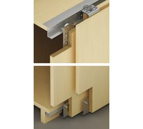 Комплект фурнитуры Hafele Slido F-Line41 35A 3 двери, нижний профиль под крышку 402.36.003