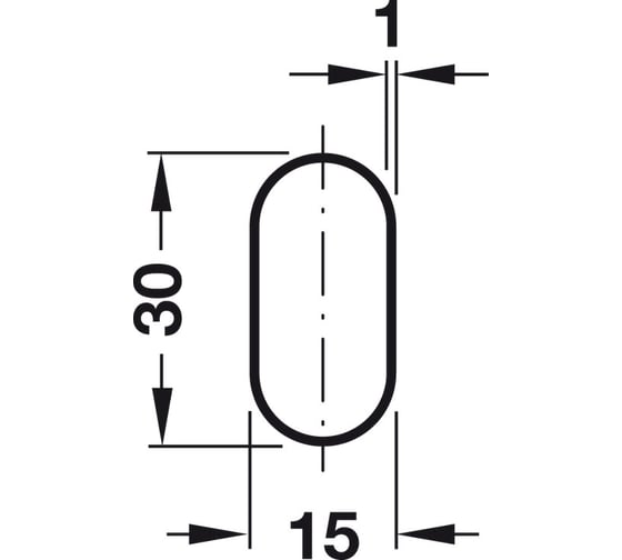 Гардеробная штанга Hafele никель, 30x15x1 мм, 2500 мм 801.14.702