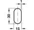 Гардеробная штанга Hafele 2,5 м хром 30x15x0,8 мм 801.03.222 5