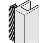 Защитный дверной профиль Hafele Slido F-Line14 25A 6 мм, серый 5 м 416.13.935