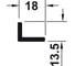 Направляющая шина Hafele Slido Fold 40 нижняя 2 м 409.60.902 5