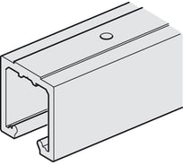 Ходовая шина Hafele Hafele Slido W-Fo32 с отверстием, алюминий, 3 м 943.55.041