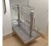 Бутылочница для моющих средств хром Hafele Crystal 400 мм 549.35.435