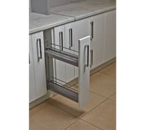 Бутылочница Hafele Crystal алюминиевое дно, 150 мм, хром, левый монтаж 549.35.800