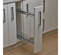 Бутылочница-держатель для противней Hafele Crystal 150 мм, хром, левый монтаж 549.35.440