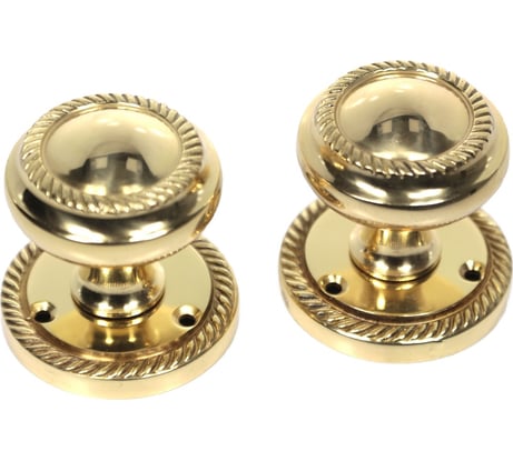 Ручки дверные на розетке Левша (коллекция) L.Baskerville Georgian pass 60mm LB-703 золото У2-1629.З