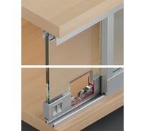 Двойная направляющая шина для привинчивания Hafele Slido F-Line14 25A J925х, полированный, 5 м 415.10.805