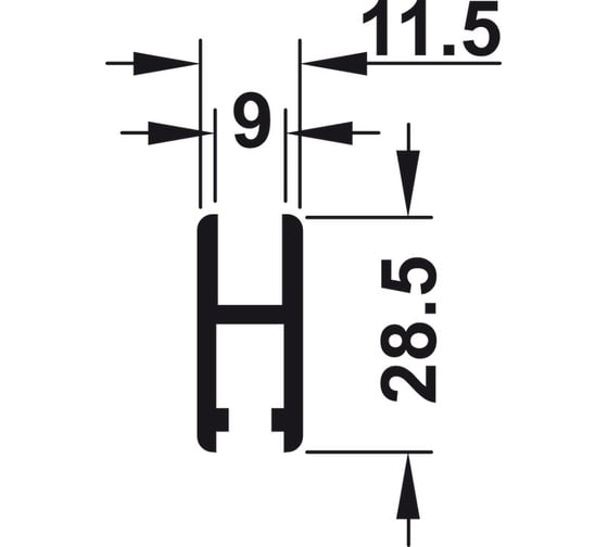 Ходовой профиль Hafele Hafele Slido F-Line14 25A алюминиевый полированный 5 м 415.12.605