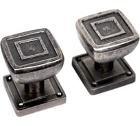 Дверные ручки Левша QUADRATO V093 н/роз Q55 олово античное У2-1519.СО