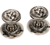 Дверные ручки Левша L.Baskerville EMPIRE LB-734 пара, старинное серебро У2-1639.СС