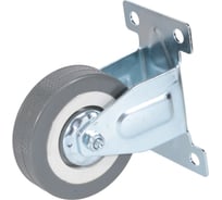 Неповоротное колесо Brante 75 мм, серая резина 104215