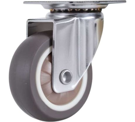 Поворотное колесо Brante 50 мм, с подшипником tpr, серая резина 104218