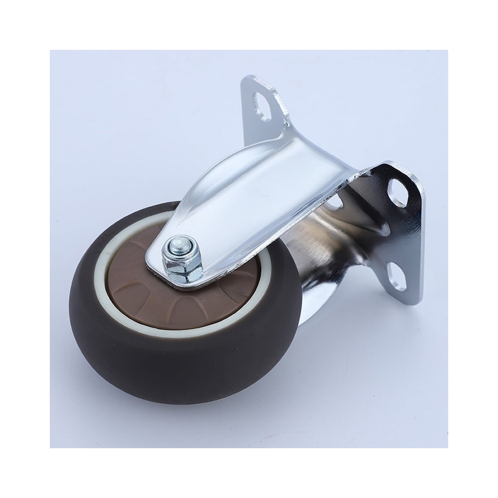 Неповоротное колесо Brante 50 мм, с подшипником tpr, серая резина ...