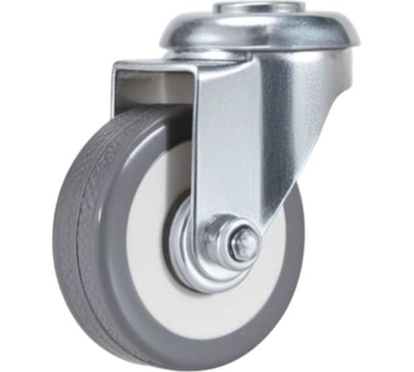 Поворотное колесо Brante 50 мм, под штырь, серая резина 104211